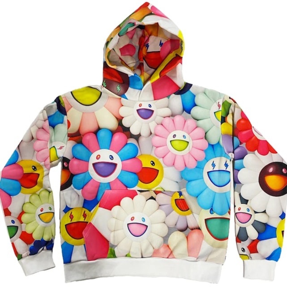 Takashi Murakami X J Balvin All Over Flowers Hoodie